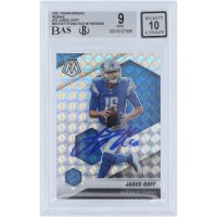Jared Goff Detroit Lions Autographed 2021 Panini Mosaic Mosaic Prizm #72 Beckett Fanatics Witnessed Authenticated 9/10 Card