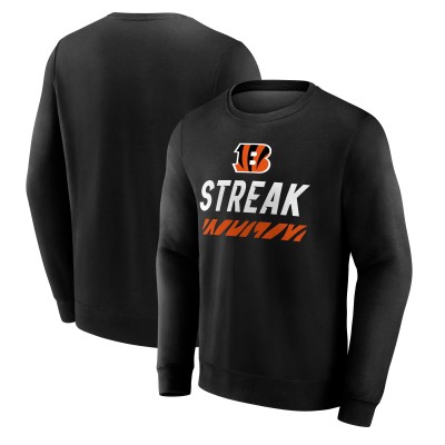 Cincinnati Bengals Black Streak Pullover Sweatshirt