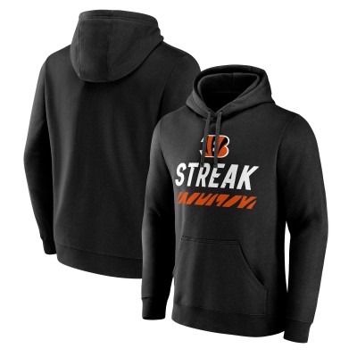 Cincinnati Bengals Black Streak Pullover Hoodie