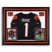 JaMarr Chase Cincinnati Bengals Autographed Fanatics Authentic Deluxe Framed Black Nike Limited Jersey