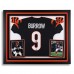 Joe Burrow Cincinnati Bengals Autographed Fanatics Authentic Deluxe Framed Black Nike Elite Jersey