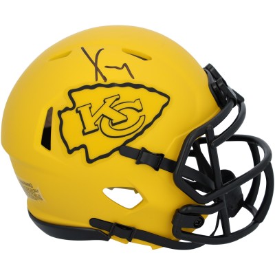 Xavier Worthy Kansas City Chiefs Autographed Fanatics Authentic Riddell Rave Speed Mini Helmet