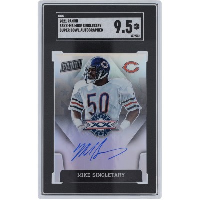 Mike Singletary Chicago Bears Autographed 2021 Panini Super Bowl #SBXX-MS SGC Authenticated 9.5 Card