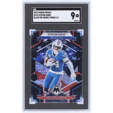 Stefon Diggs Buffalo Bills 2023 Panini Mosaic Black No Huddle Prizm #270 #1/1 SGC Authenticated 9 Card