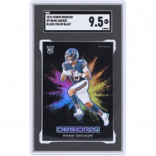 Rome Odunze Chicago Bears 2024 Panini Obsidian Black Color Blast #9 SGC Authenticated 9.5 Rookie Card