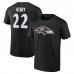 Футболка Baltimore Ravens Derrick Henry Black Icon Name & Number