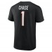 Cincinnati Bengals JaMarr Chase Black Icon Name & Number T-Shirt