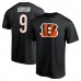 Cincinnati Bengals Joe Burrow Black Icon Name & Number T-Shirt Cincinnati Bengals Joe Burrow Black Icon Name & Number T-Shirt