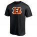 Cincinnati Bengals Joe Burrow Black Icon Name & Number T-Shirt