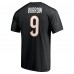 Cincinnati Bengals Joe Burrow Black Icon Name & Number T-Shirt