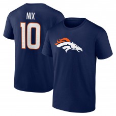 Футболка Denver Broncos Bo Nix Navy Icon Футболка Denver Broncos Bo Nix Navy Icon