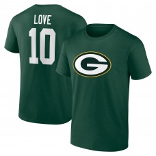 Футболка Green Bay Packers Jordan Love Green Icon Name & Number
