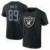 Las Vegas Raiders Brock Bowers Black Icon Name & Number T-Shirt