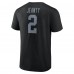 Las Vegas Raiders Ashton Jeanty Black Icon Name & Number T-Shirt