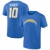 Los Angeles Chargers Justin Herbert Powder Blue Icon Name & Number T-Shirt