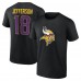 Minnesota Vikings Justin Jefferson Black Icon Name & Number T-Shirt