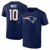 New England Patriots Drake Maye Navy Icon Name & Number T-Shirt