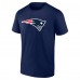 New England Patriots Drake Maye Navy Icon Name & Number T-Shirt