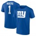 New York Giants Malik Nabers Royal Icon Name & Number T-Shirt