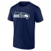 Seattle Seahawks Cooper Kupp College Navy Icon Name & Number T-Shirt