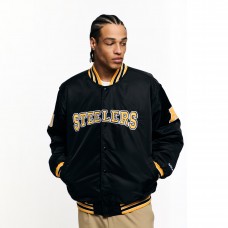 Unisex Pittsburgh Steelers Golf Wang Black Full-Snap Bomber Jacket
