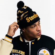 Unisex Pittsburgh Steelers Golf Wang Black Flame Beanie Unisex Pittsburgh Steelers Golf Wang Black Flame Beanie