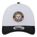 Бейсболка Pittsburgh Steelers New Era White/Black Patch 39THIRTY A-Frame M-Crown Perforated