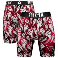Arizona Cardinals Rock Em Socks Cardinal Halloween Ghost Fade Boxer Briefs