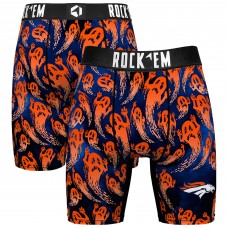 Denver Broncos Rock Em Socks Navy Halloween Ghost Fade Boxer Briefs