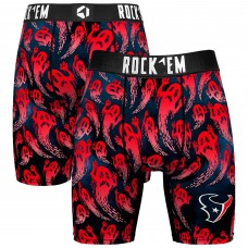 Houston Texans Rock Em Socks Navy Halloween Ghost Fade Boxer Briefs Houston Texans Rock Em Socks Navy Halloween Ghost Fade Boxer Briefs