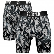 Las Vegas Raiders Rock Em Socks Black Halloween Ghost Fade Boxer Briefs