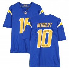 Justin Herbert Los Angeles Chargers Autographed Fanatics Authentic Nike Royal Vapor F.U.S.E. Limited Jersey with 2020 OROY Inscription