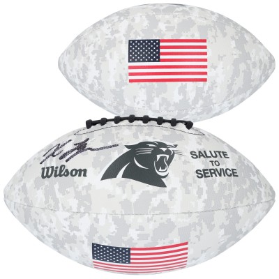 Xavier Legette Carolina Panthers Autographed Fanatics Authentic 2024 Salute To Service Wilson Football