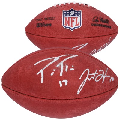 Justin Herbert & Philip Rivers Los Angeles Chargers Autographed Fanatics Authentic Duke Full Color Football