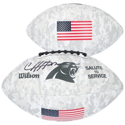 Chuba Hubbard Carolina Panthers Autographed Fanatics Authentic 2024 Salute To Service Wilson Football