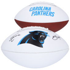 Bryce Young and Tetairoa McMillan Carolina Panthers Autographed Fanatics Authentic Franklin White Panel Football Bryce Young and Tetairoa McMillan Carolina Panthers Autographed Fanatics Authentic Franklin White Panel Football