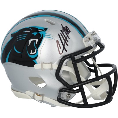 Chuba Hubbard Carolina Panthers Autographed Fanatics Authentic Riddell Speed Mini Helmet