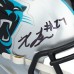 Xavier Legette Carolina Panthers Autographed Fanatics Authentic Riddell Speed Mini Helmet