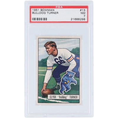 Clyde Turner Chicago Bears 1951 Bowman #13 PSA Authenticated 7 Card