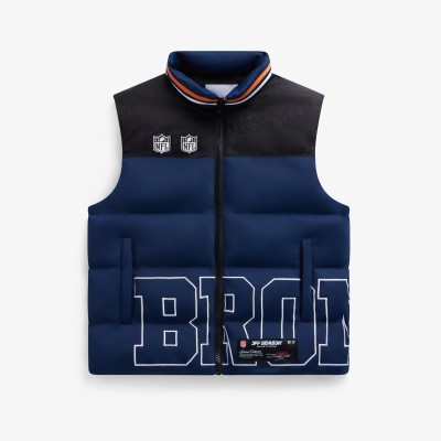 Unisex Denver Broncos Off Season x NFL Navy Team Puffer Vest