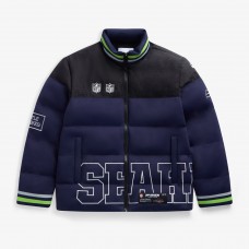 Unisex Seattle Seahawks Off Season x NFL College Navy Team Puffer Jacket