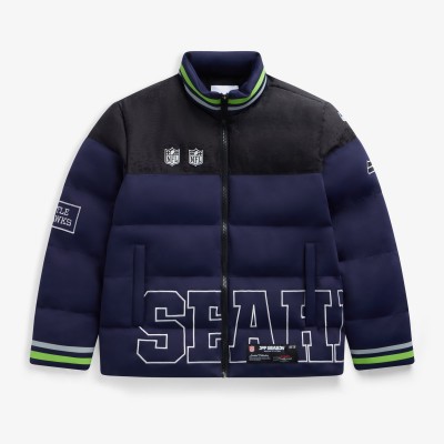 Unisex Seattle Seahawks Off Season x NFL College Navy Team Puffer Jacket