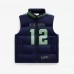 Unisex Seattle Seahawks 12 Fan Off Season x NFL College Navy Player Puffer Vest