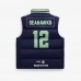 Unisex Seattle Seahawks 12 Fan Off Season x NFL College Navy Player Puffer Vest