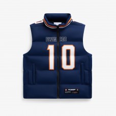 Unisex Denver Broncos Bo Nix Off Season x NFL Navy Player Puffer Vest