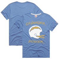 Los Angeles Chargers Homage Light Blue Charger Power Tri-Blend T-Shirt