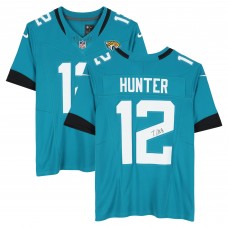 Travis Hunter Jacksonville Jaguars Autographed Fanatics Authentic Teal Nike Vapor F.U.S.E. Limited Jersey