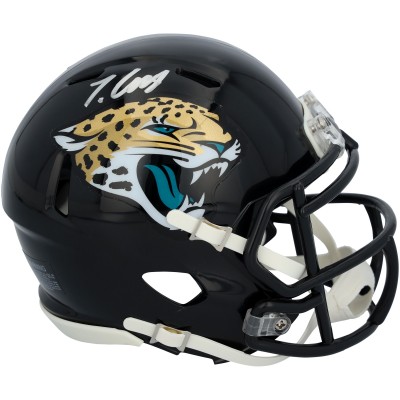 Travis Hunter Jacksonville Jaguars Autographed Fanatics Authentic Riddell Speed Mini Helmet
