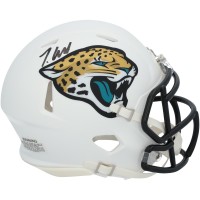 Travis Hunter Jacksonville Jaguars Autographed Fanatics Authentic Riddell 2024 Alternate Speed Mini Helmet