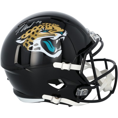 Travis Hunter Jacksonville Jaguars Autographed Fanatics Authentic Riddell Speed Replica Helmet